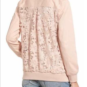 Chelsea28 Lace Back Bomber Pink XS